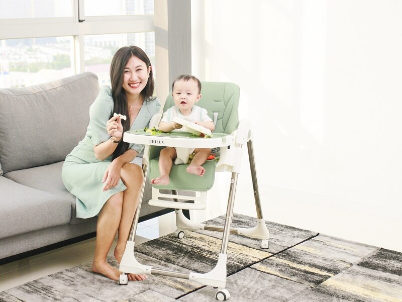 Lưu ý khi sử dụng ghế ăn dặm có bánh xe. (Ảnh: Sưu tầm Internet)