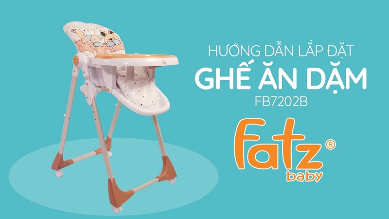 Ghế ăn dặm có bánh xe Fatzbaby FB7202B. (Ảnh: Sưu tầm Internet)
