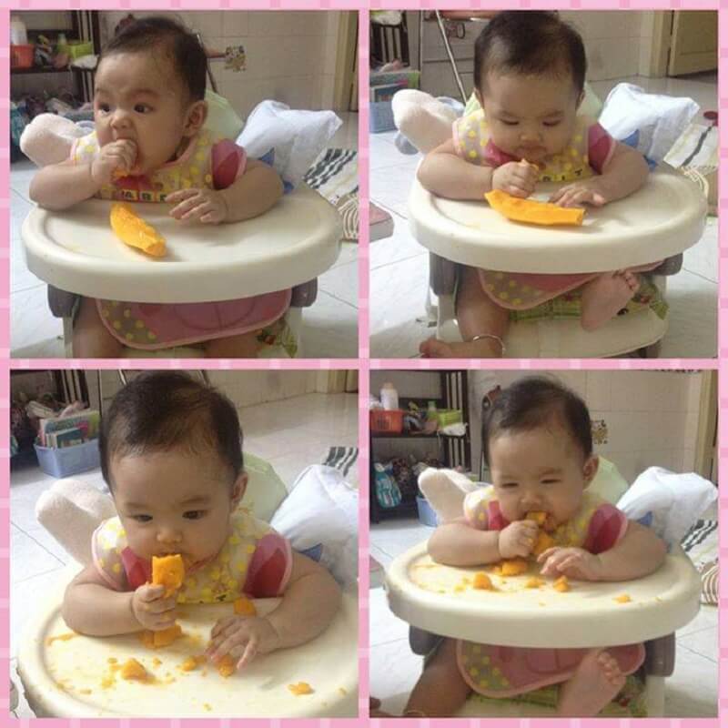 Ghế ăn dặm thấp giúp hạn chế thời gian vệ sinh. (Ảnh: Sưu tầm Internet)