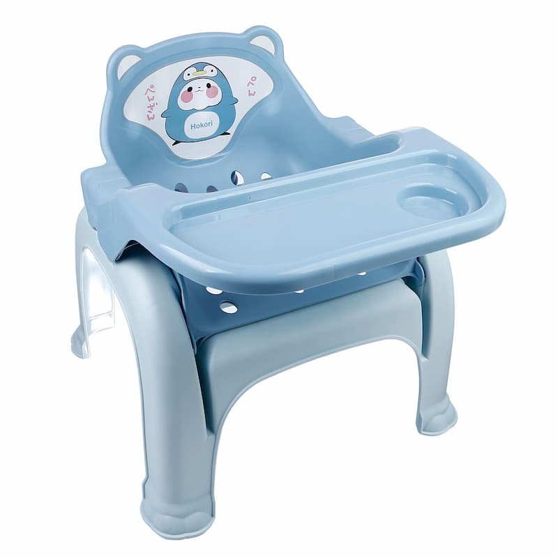 Dùng ghế ăn dặm giúp mẹ vệ sinh nơi ăn uống của bé nhanh hơn. (Ảnh: sưu tầm internet)