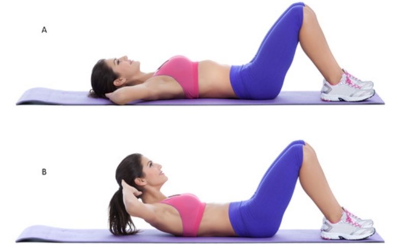 Gập bụng giảm mỡ thừa. (Ảnh: Nguồn Internet)