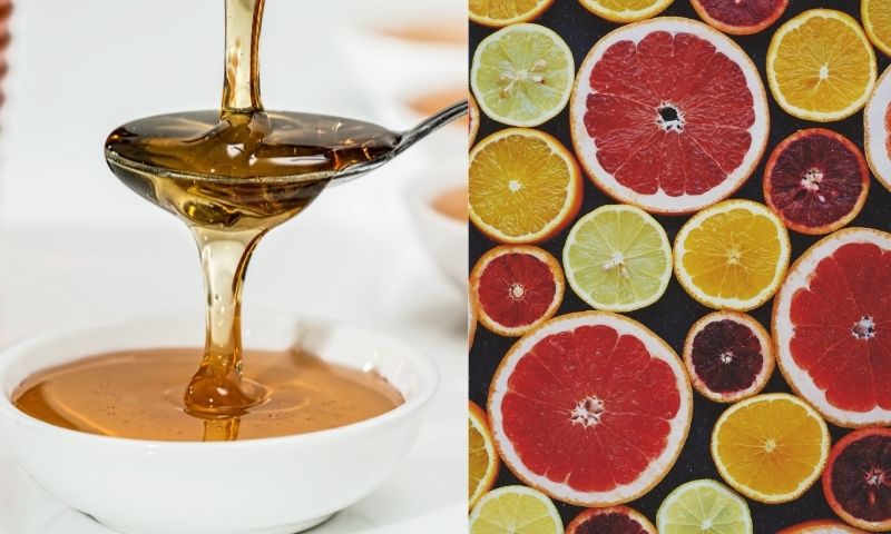 Mật ong kết hợp cùng vỏ bưởi hỗ trợ giảm cân sau sinh. (Ảnh: Nguồn Internet)