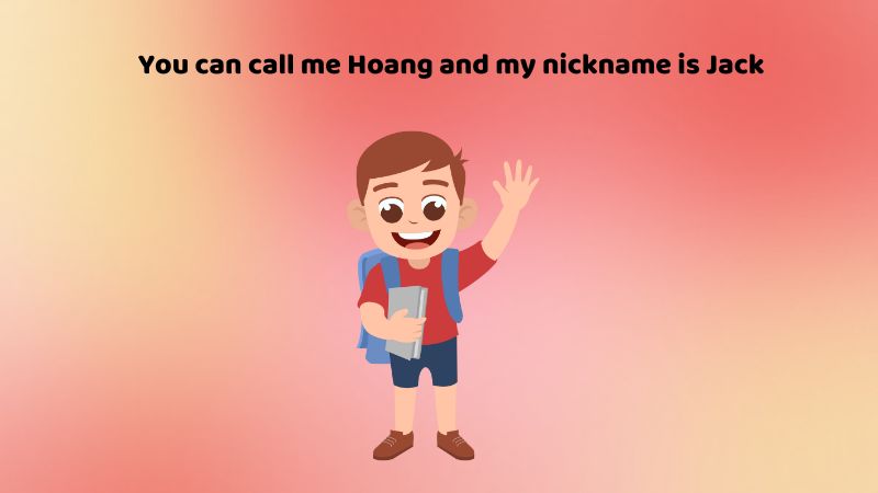 Mẫu giới thiệu bản thân bằng tiếng Anh cho bé nam. (Ảnh: Canva)