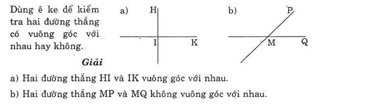 Thông tin về hai đường thẳng vuông góc lớp 10