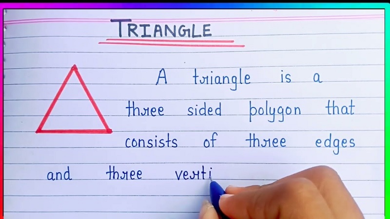 Đặc điểm hình tam giác trong tiếng Anh. (ảnh: Sưu tầm internet)