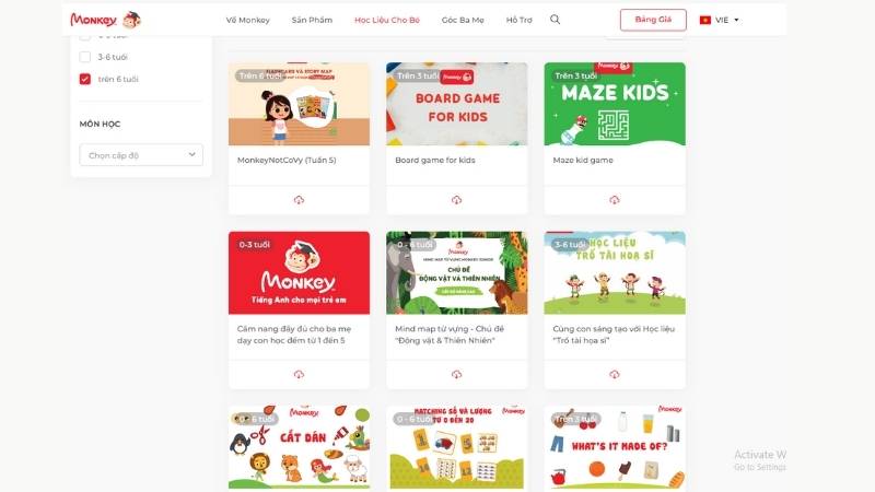 Tải học liệu miễn phí cho bé học tiếng Anh. (Ảnh: Monkey)