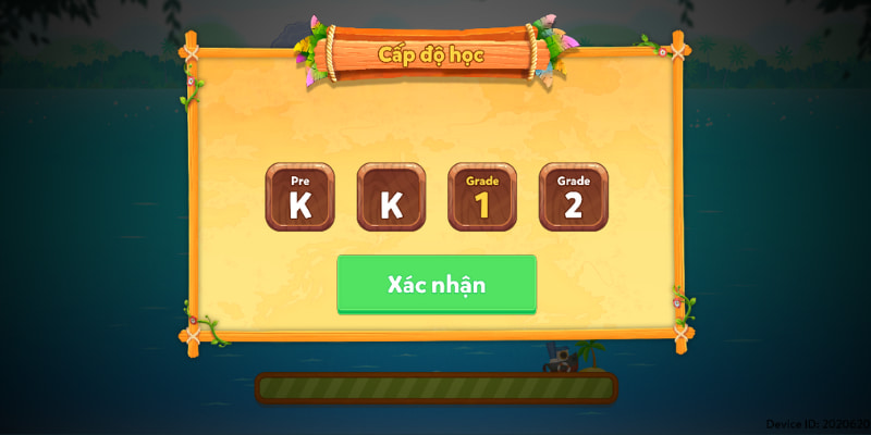 Chọn cấp độ học phù hợp với tuổi. (Ảnh: Chụp màn hình)