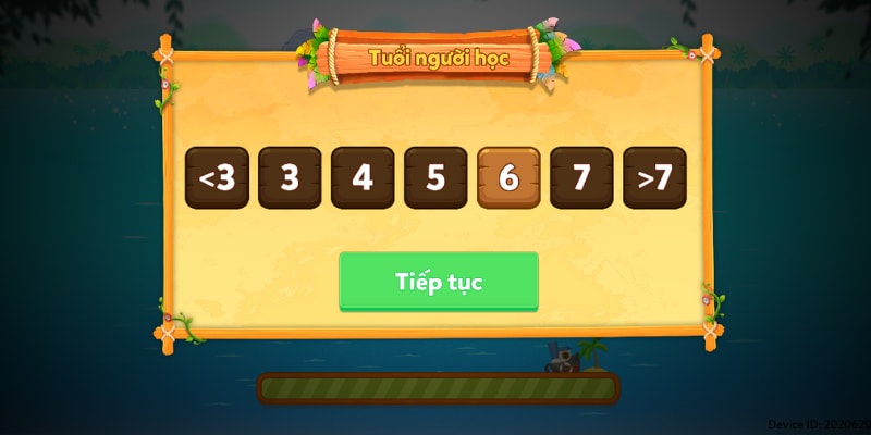 Chọn độ tuổi của con. (Ảnh: Chụp màn hình)