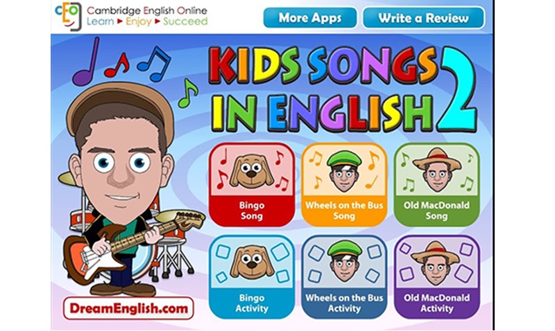Học tiếng Anh thú vị qua bài hát cùng English kids songs. (Ảnh: Internet)