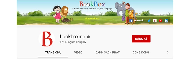 Kênh Youtube Animated Stories: Bookbox Inc. (Ảnh: Internet)