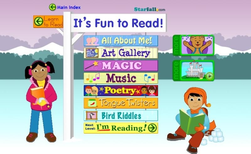 Kênh học tiếng Anh online uy tín tại Starfall. (Ảnh: Internet)