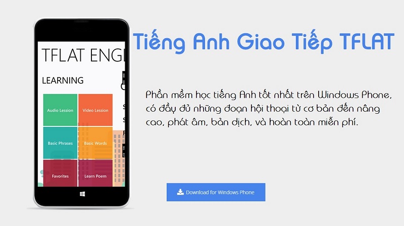 Phần mềm học tiếng Anh giao tiếp TFlat (Ảnh: Tflat)
