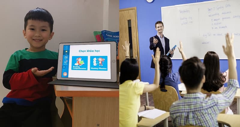 Review nên học tiếng anh qua ứng dụng hay trung tâm. (Ảnh: Tác giả)