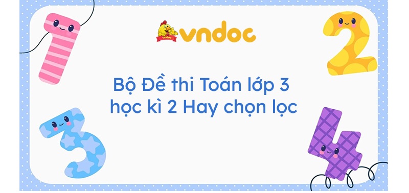 Đa dạng bài học toán lớp 3 tại Vndoc. (Ảnh: Vndoc)