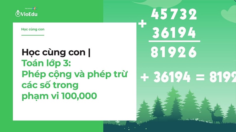 Đa dạng bài học toán lớp 3 trên Vioedu. (Ảnh: Sưu tầm internet)