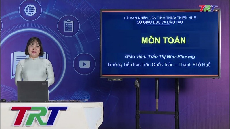 Học toán trên kênh truyền hình TRT. (Ảnh: Sưu tầm internet)