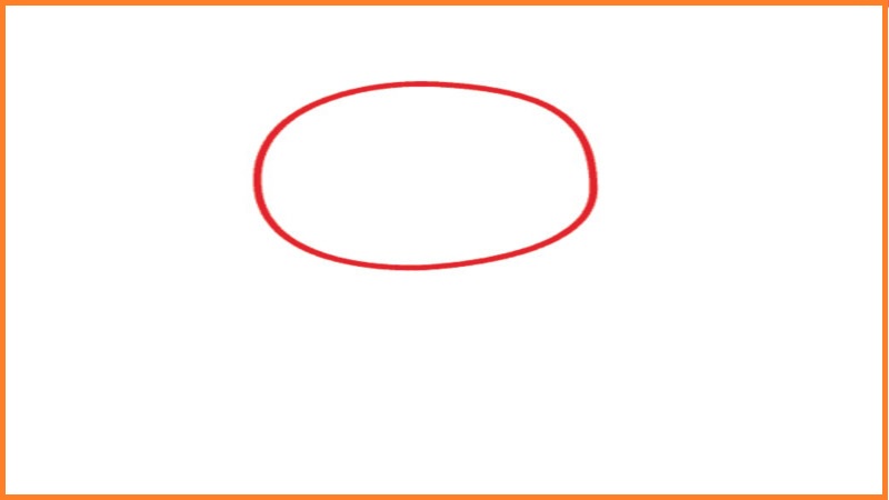 Các bước vẽ con mèo – bước 1. (Ảnh: Sưu tầm internet)