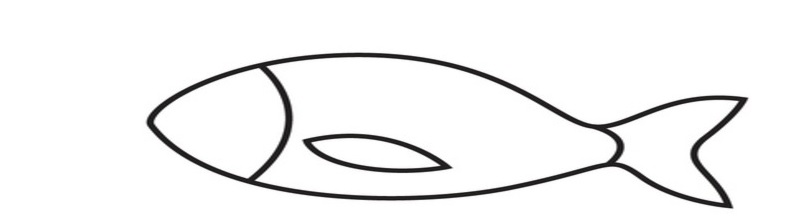 Các bước vẽ con cá – bước 4. (Ảnh: Sưu tầm internet)