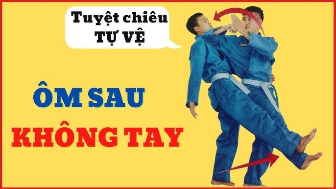 Kỹ thuật ôm sau không tay. (Ảnh: Sưu tầm internet)