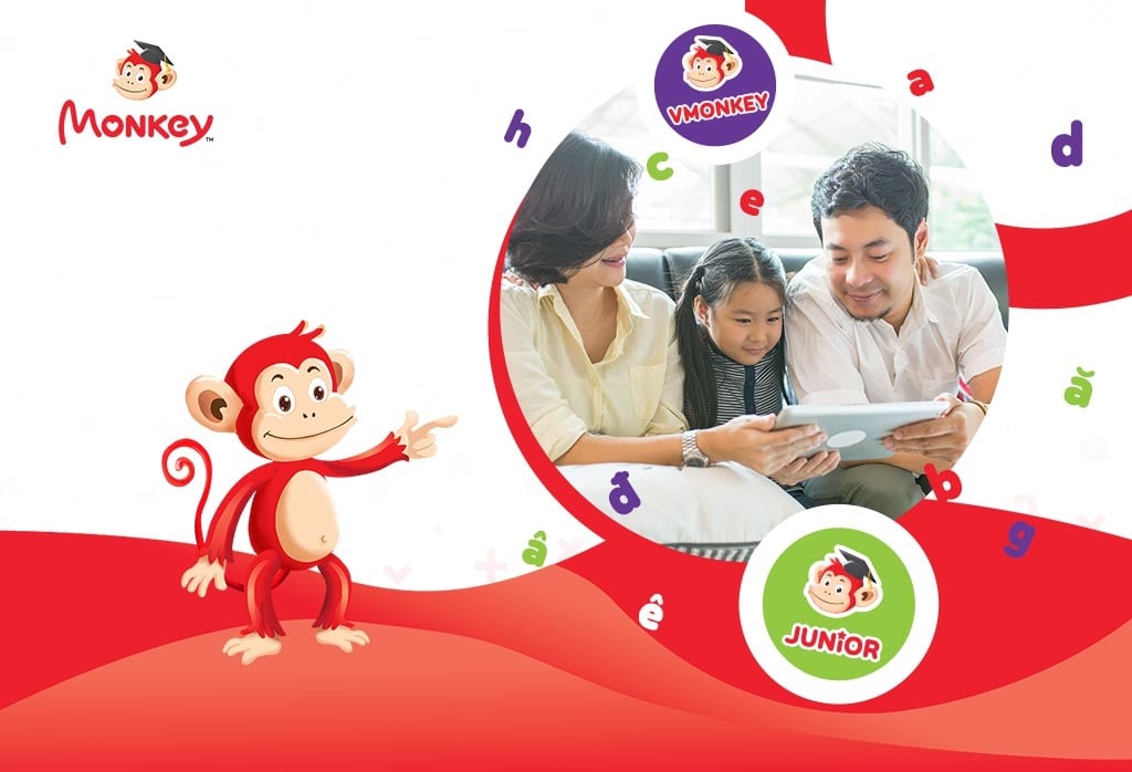 Giáo dục cho bé thông qua ứng dụng VMonkey (Ảnh: Monkey)