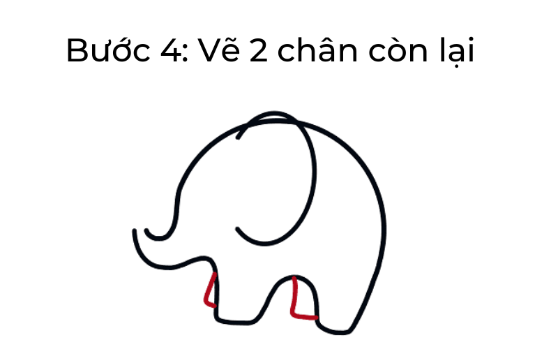 Vẽ 2 chân voi. (Ảnh: Sưu tầm Internet)