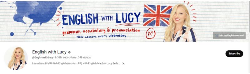 English with Lucy. (Ảnh: Chụp mùng hình)