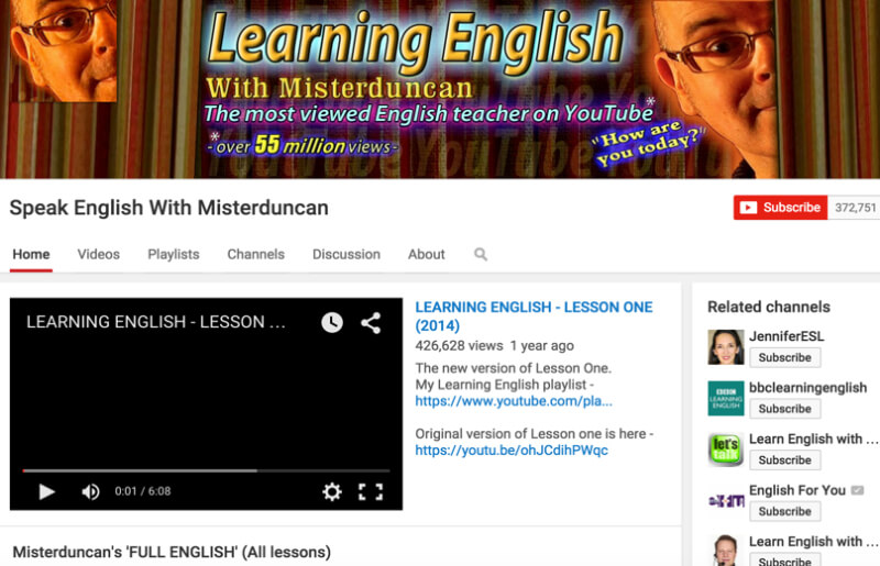 Học Tiếng Anh qua chuyện kênh Misterduncan. (Ảnh: Sưu tầm Internet)