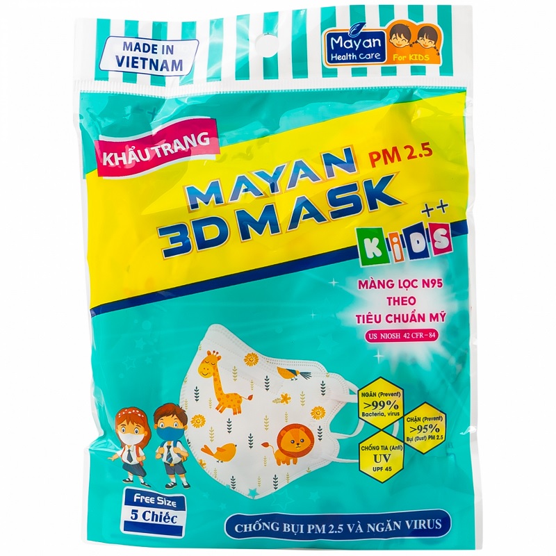 Khẩu Trang Mayan 3D Mask Kids PM2.5 . (Ảnh: Sưu tầm internet)