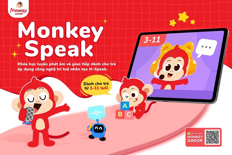 Rèn luyện phát âm, giao tiếp tiếng Anh hiệu quả cùng Monkey Speak. (Ảnh: Monkey)