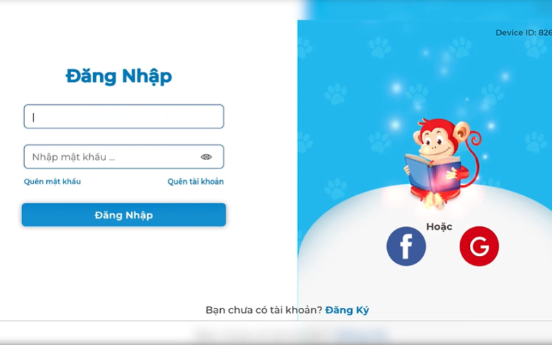 Màn hình đăng nhập. (Ảnh: Chụp màn hình)