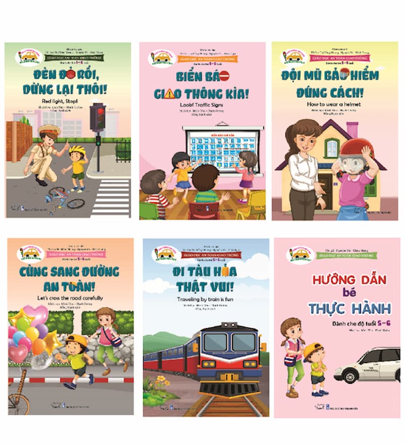 Bộ sách giáo dục an toàn giao thông cho trẻ. (Ảnh: Internet)
