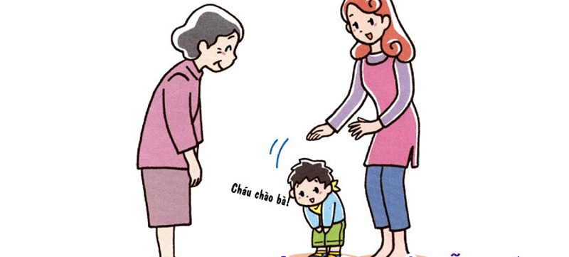 Dạy con biết chào hỏi lễ phép với người lạ là bạn bè của ba mẹ. (ảnh: Sưu tầm internet)