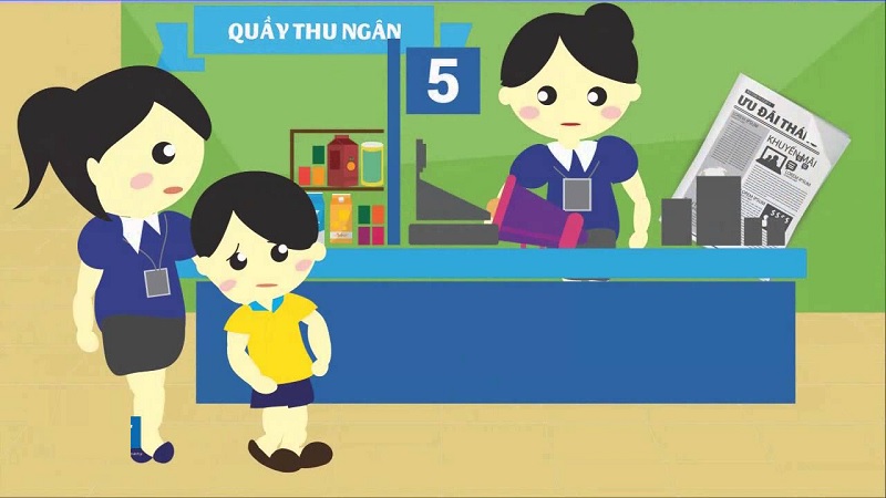 Dạy con biết tìm người giúp đỡ khi bị đi lạc. (Ảnh: Sưu tầm internet)