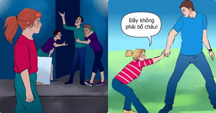 Ba mẹ có thể xây dựng các tình huống giả định để bé ứng xử. (Ảnh: Sưu tầm internet)