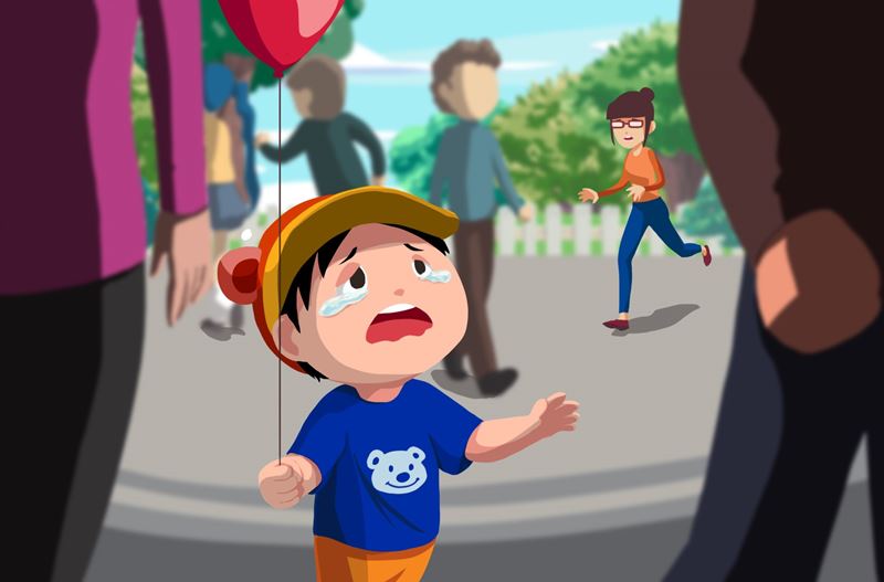 Xử trí khi con chẳng may đi lạc. (Ảnh: Internet)