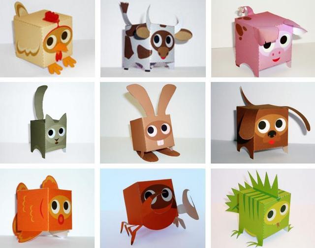 Làm đồ vật, con vật bằng giấy ngộ nghĩnh cho trẻ. (Ảnh: Sưu tầm internet)