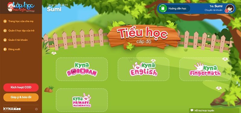 Giao diện phần mềm Kyna English. (Ảnh: Sưu tầm Internet)