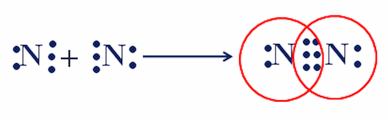 Sự hình thành phân tử Nitơ. (Ảnh: Sưu tầm Internet)