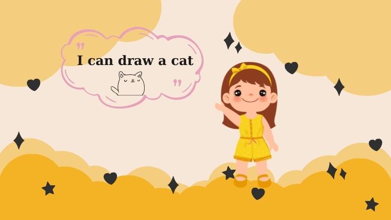 Mẫu câu tiếng Anh lớp 2 với Can. (Ảnh: Canva.com)