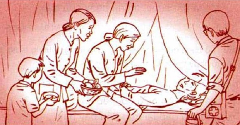Minh họa bài đọc Mẹ ốm. (Ảnh: SGK)