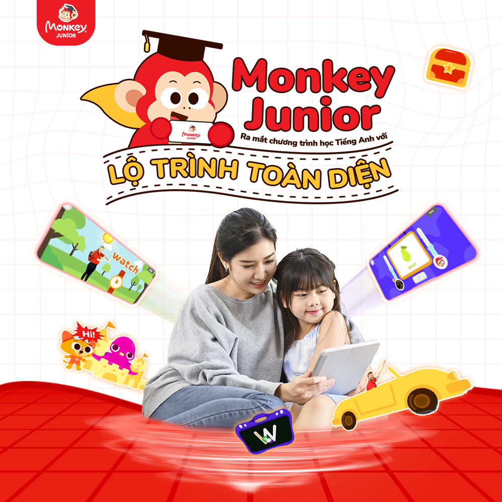 Monkey Junior ra mắt chương trình học tiếng Anh với lộ trình toàn diện. (Ảnh: Monkey)