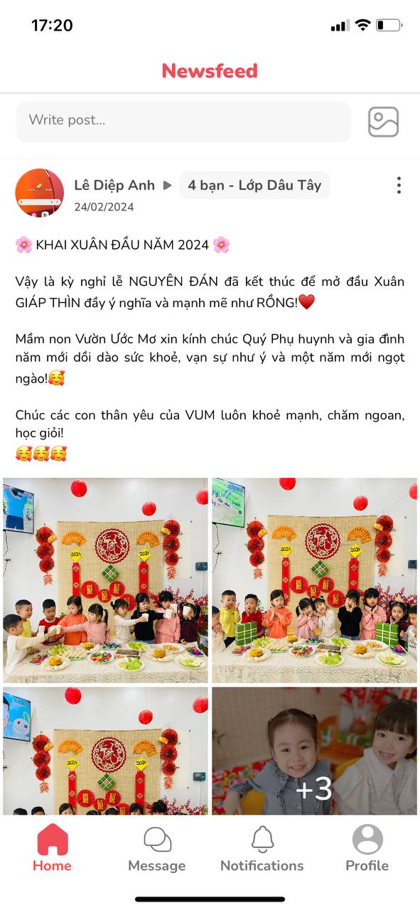 Giáo viên đăng tải các hoạt động ở lớp trên ứng dụng Monkey Class (Nguồn: Monkey)