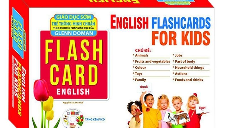 Flashcard tiếng Anh cho bé theo phương pháp Glenn Doman. (Ảnh: Tiki.vn)