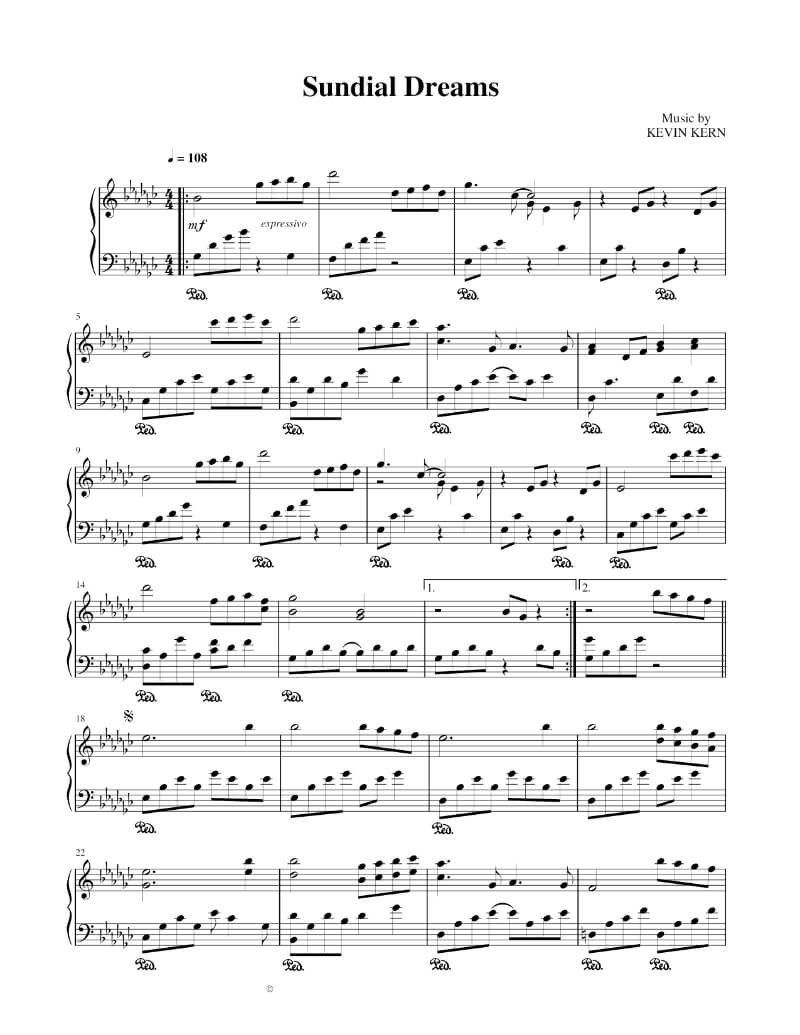 Sundial Dreams là bản nhạc nhẹ của nghệ sĩ dương cầm Kevin Kern. (Ảnh: poppiano.org)