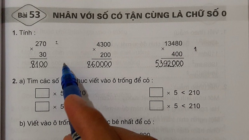 Có nhiều dạng bài tập trong phép tính nhân để bé thực hiện. (Ảnh: Sưu tầm internet)