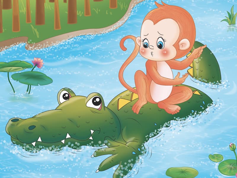 Truyện Khỉ và cá sấu. (Ảnh: Internet)