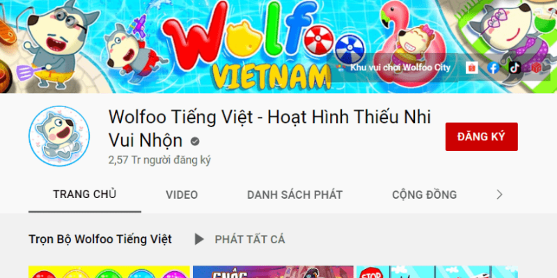 Kênh Youtube Wolfoo - hoạt hình thiếu nhi kích thích sự sáng tạo cho bé  (Ảnh: Sưu tầm Internet)