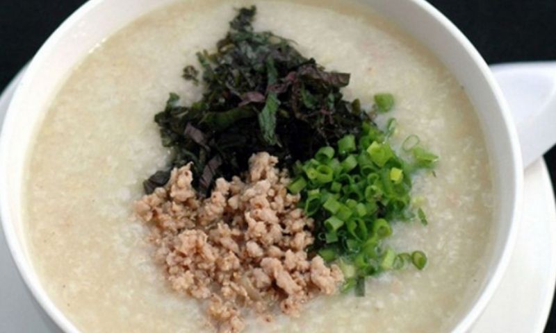 Cháo đậu xanh thịt băm. (Nguồn: Internet)