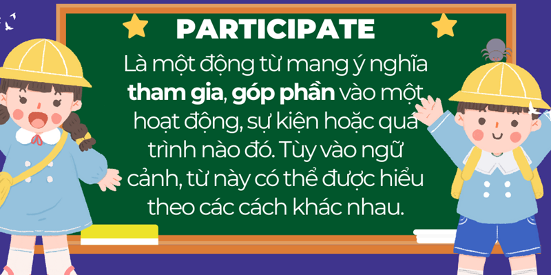 Ý nghĩa của participate trong tiếng Anh (Ảnh: Sưu tầm internet)