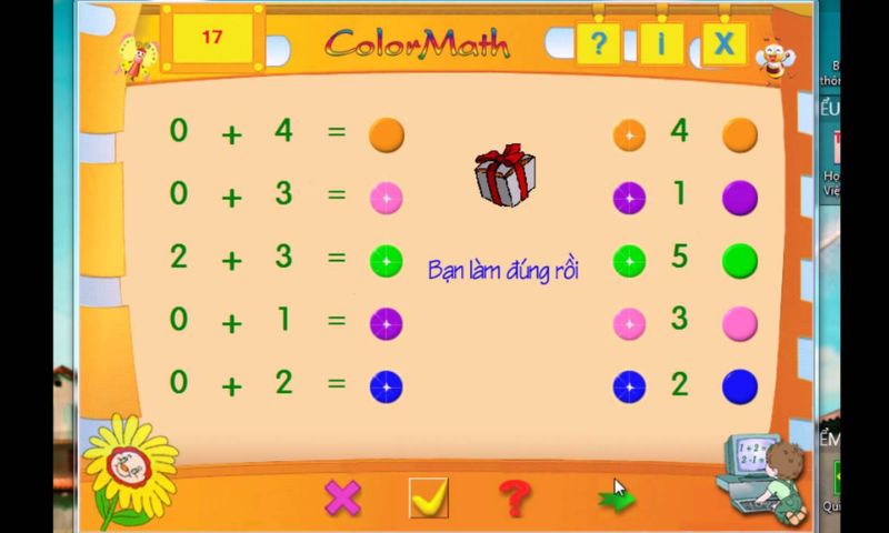 Phần mềm Color Math- giúp trẻ học toán tốt hơn. (Ảnh: Sưu tầm Internet)